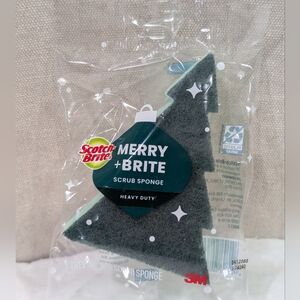 New Scotch-Brite Merry + Brite Heavy Duty Scrub Sponge Tree: 1-pack (Green)